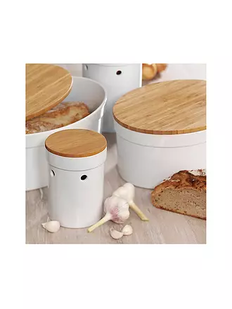 KELA | Knoblauchtopf SALENA 12cm Keramik Weiss | 